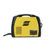 side angle of esab emp 210 welder showing esab logo carrying handle and electrical information