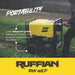 esab ruffian infographic showing a man wheeling the generator in a field to show portability