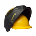 hard hat with esab sentinel a50 welding helmet flipped up