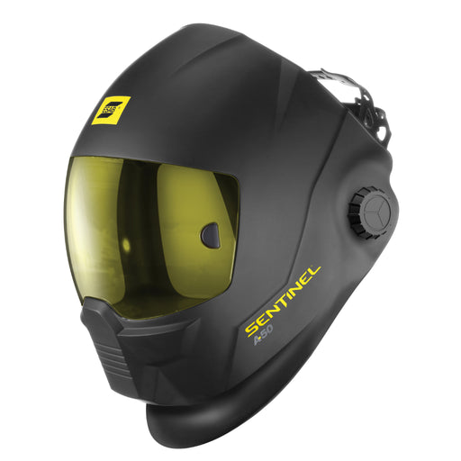 esab sentinel a50 black auto darkening welding helmet with gold front lens
