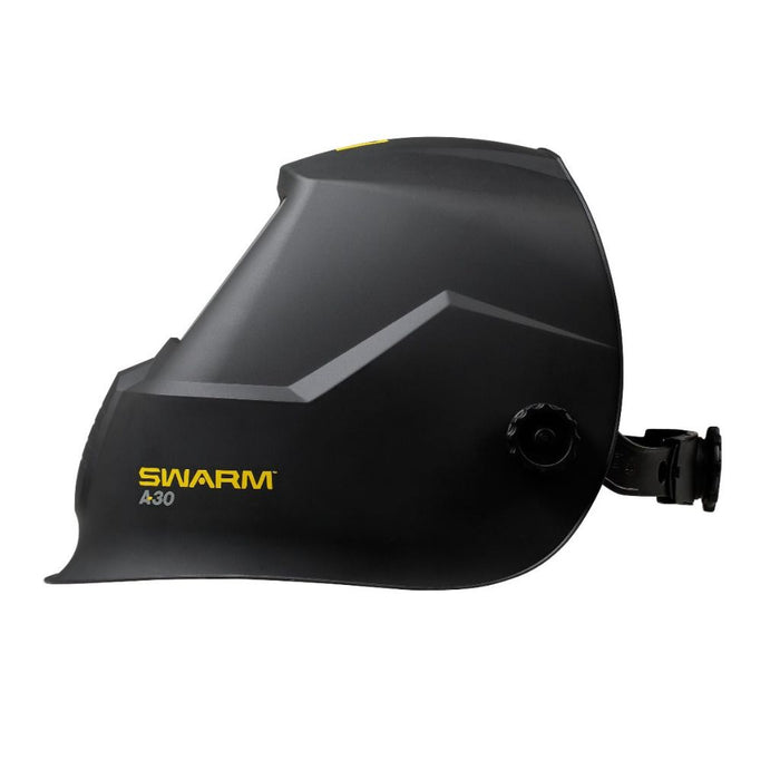 ESAB Swarm A30 welding helmet displayed from the side. 
