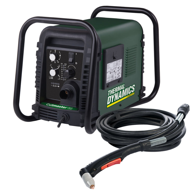 ESAB Thermal dynamics cutmaster 58 portable plasma cutter showing control panel and SL60QD cutting torch