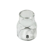 pyrex tig cup with number 8 showing