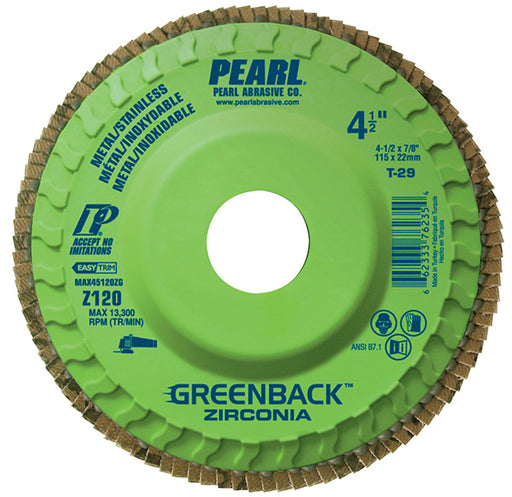 pearl greenback trimmable flap wheel
