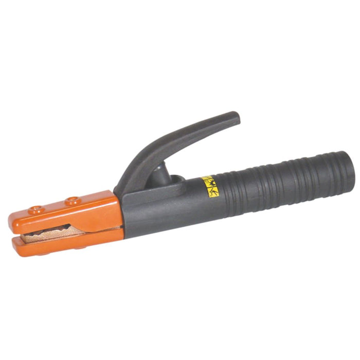 large lenco jaw type 500 amp stick electrode holder with long handle and long mouth