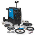 miller multimatic 235 multiprocess welder on cart with full package including mig torch, tig torch, foot pedal, ground clamp, stick stinger, argon regulators, and tig accessory kit
