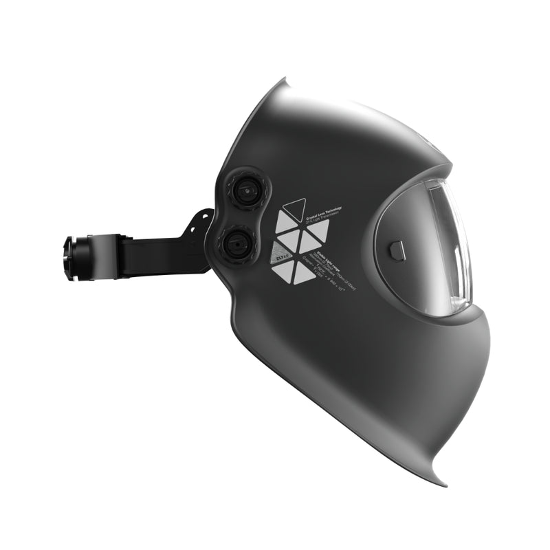 optrel crystal matte black welding helmet side view