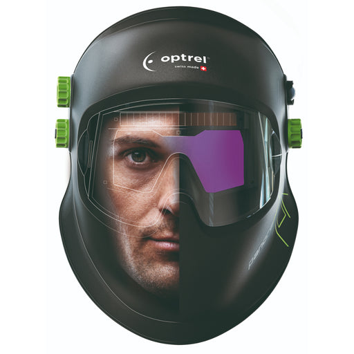 optrel panoramaxx 2.5 welding helmet showing face 