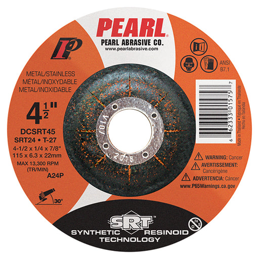 pearl brand 4-1/2" grinding wheel for stainless steel