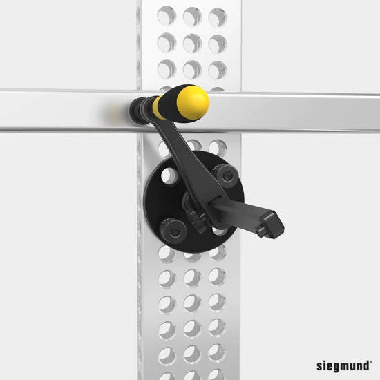 siegmund fast clamping bolts holding a clamp to tooling on system 16 welding table