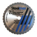 7-1/4 inch Steelmax cermet tipped metal cutting saw blade for mild steel. Round blade for chop saw and circular saw.