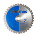 7 inch Steelmax tungsten carbide tipped TCT metal cutting saw blade for mild steel. Round blade for chop saw and circular saw.