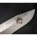 stainless steel sword blade with wolf artwork etched in to it