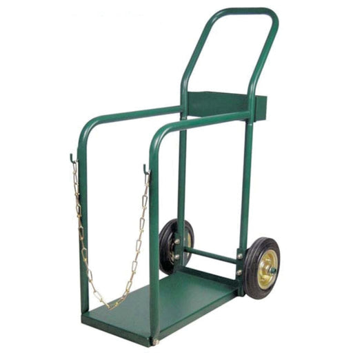 front rear tandem cylinder cart for carrying oxygen and acetylene cylinders