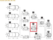 parts diagram of tregaskiss tough gun with 404-1 heavy duty gas diffuser highlighted