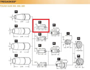 parts diagram of tregaskiss tough gun with standard 403 contact tip highlighted