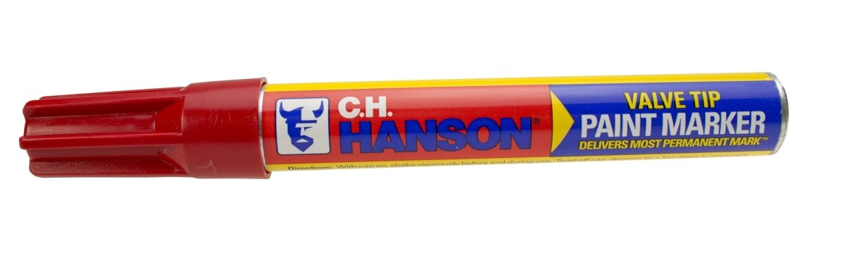 C.H. Hanson Industrial Paint Marker - Black, Red, White, Yellow (1 count) - Weldready
