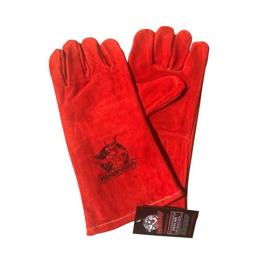 Weldready red leather MIG welding gloves