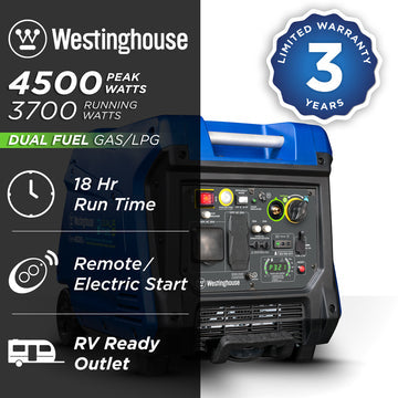 Westinghouse 4500 Watt Dual Fuel Inverter Generator